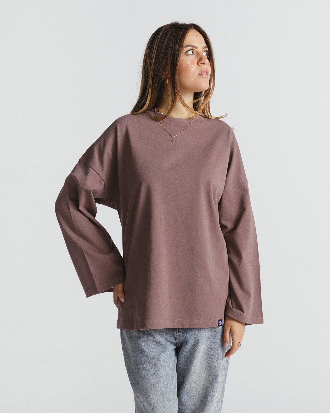 "عزيزة" BLOUSE IN ROSE BROWN