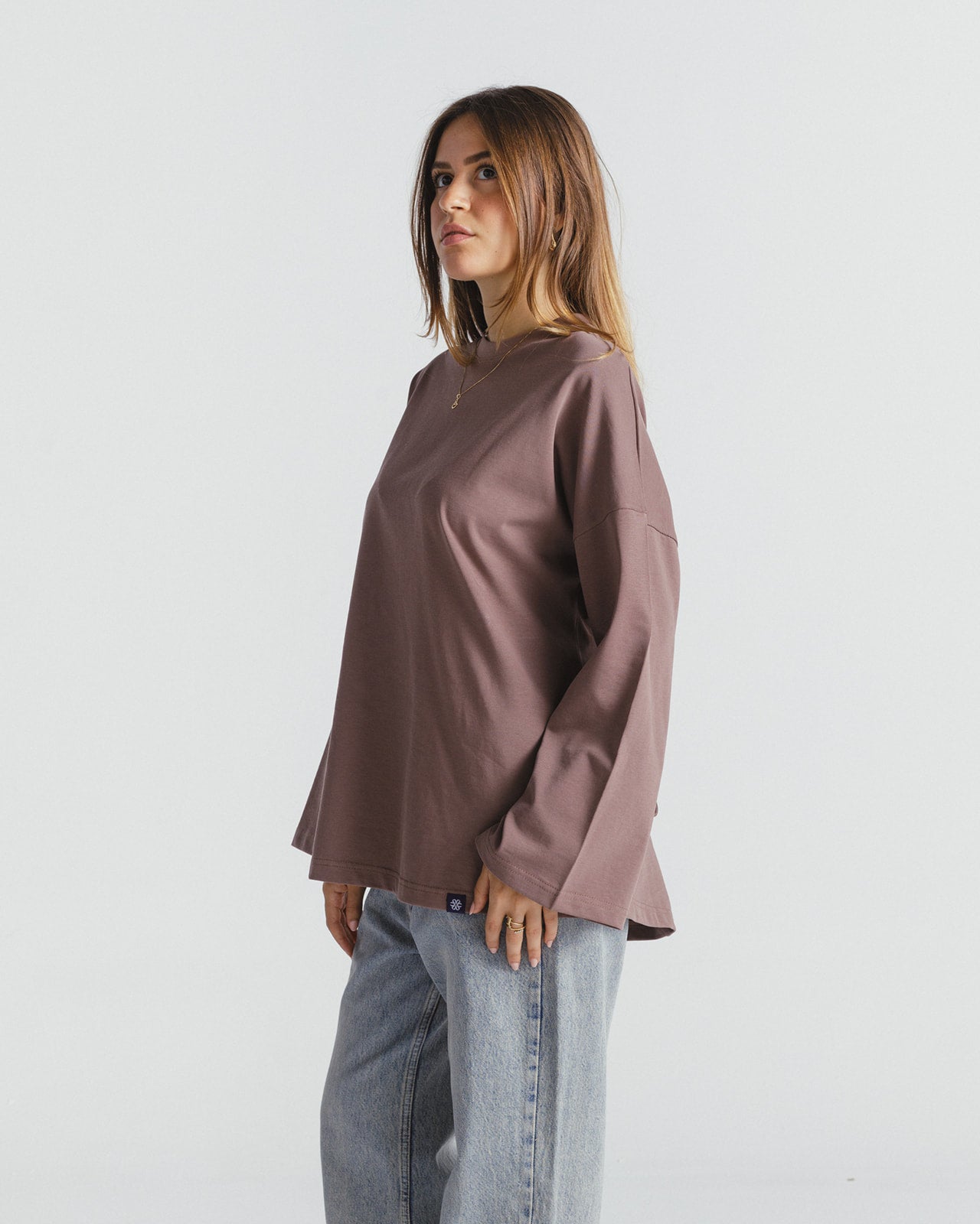 "عزيزة" BLOUSE IN ROSE BROWN