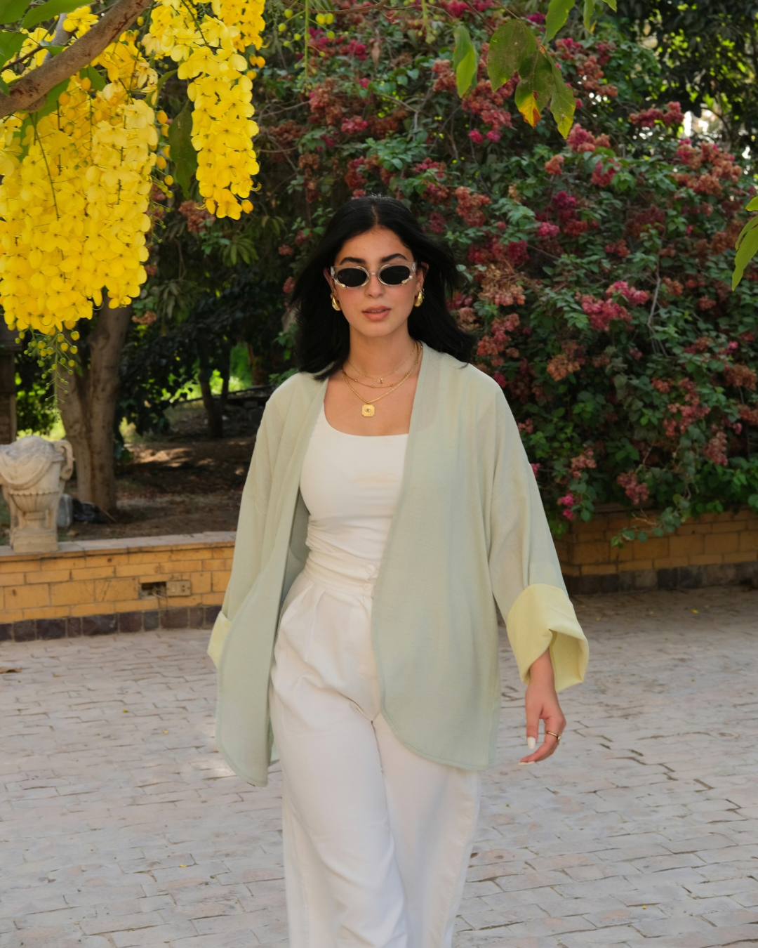"مارجان" KIMONO IN MINT GREEN