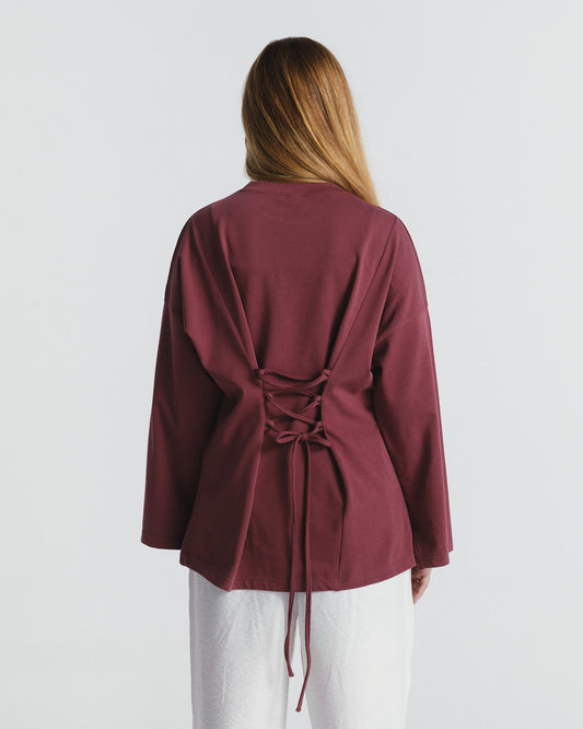 "عزيزة" BLOUSE IN TERRACOTTA